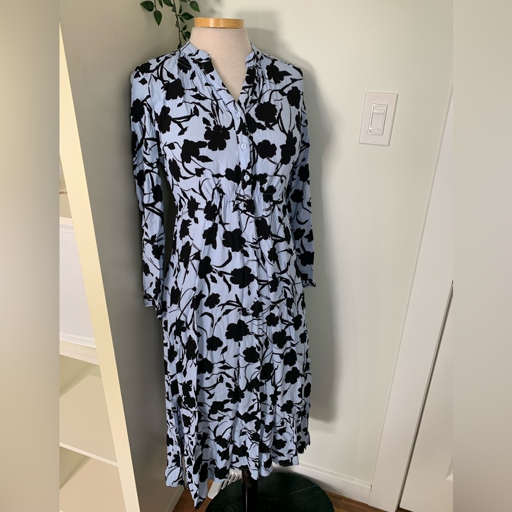 Floral Black/Blue Dress 6